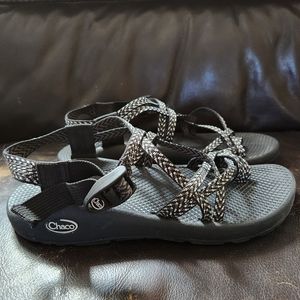 Chaco ZX2 Classic Sport Sandals Black and White Women's Size 9